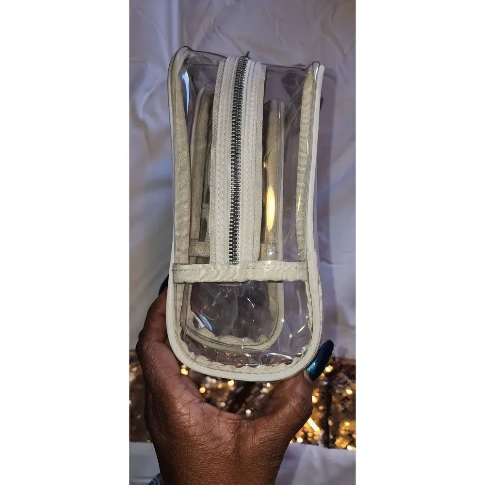 Aimee Kestenberg Vanilla w Silver Nesting Travel Bags